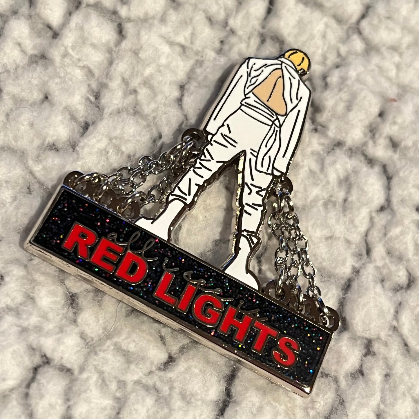 Stray Kids Bangchan Red Lights Enamel Pin