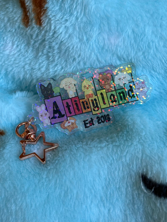 Ateez Aniteez Atinyland Holographic Acrylic Keychain