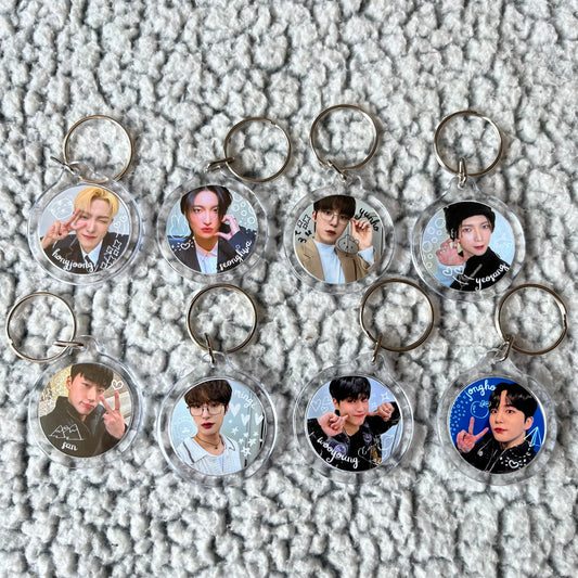 Ateez Double-Sided Circle Keychain