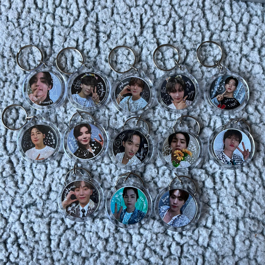 Seventeen Double-Sided Circle Keychain