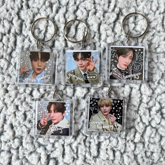 TXT Double-Sided Square Keychain