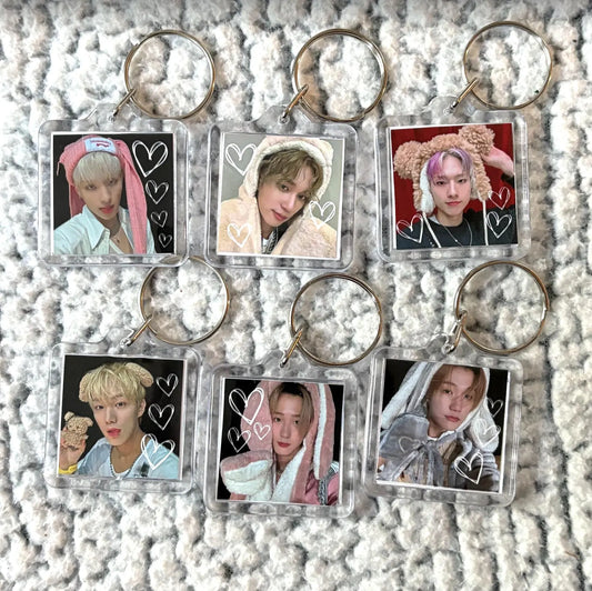 P1Harmony Member Photo and Handwriting Square Keychain