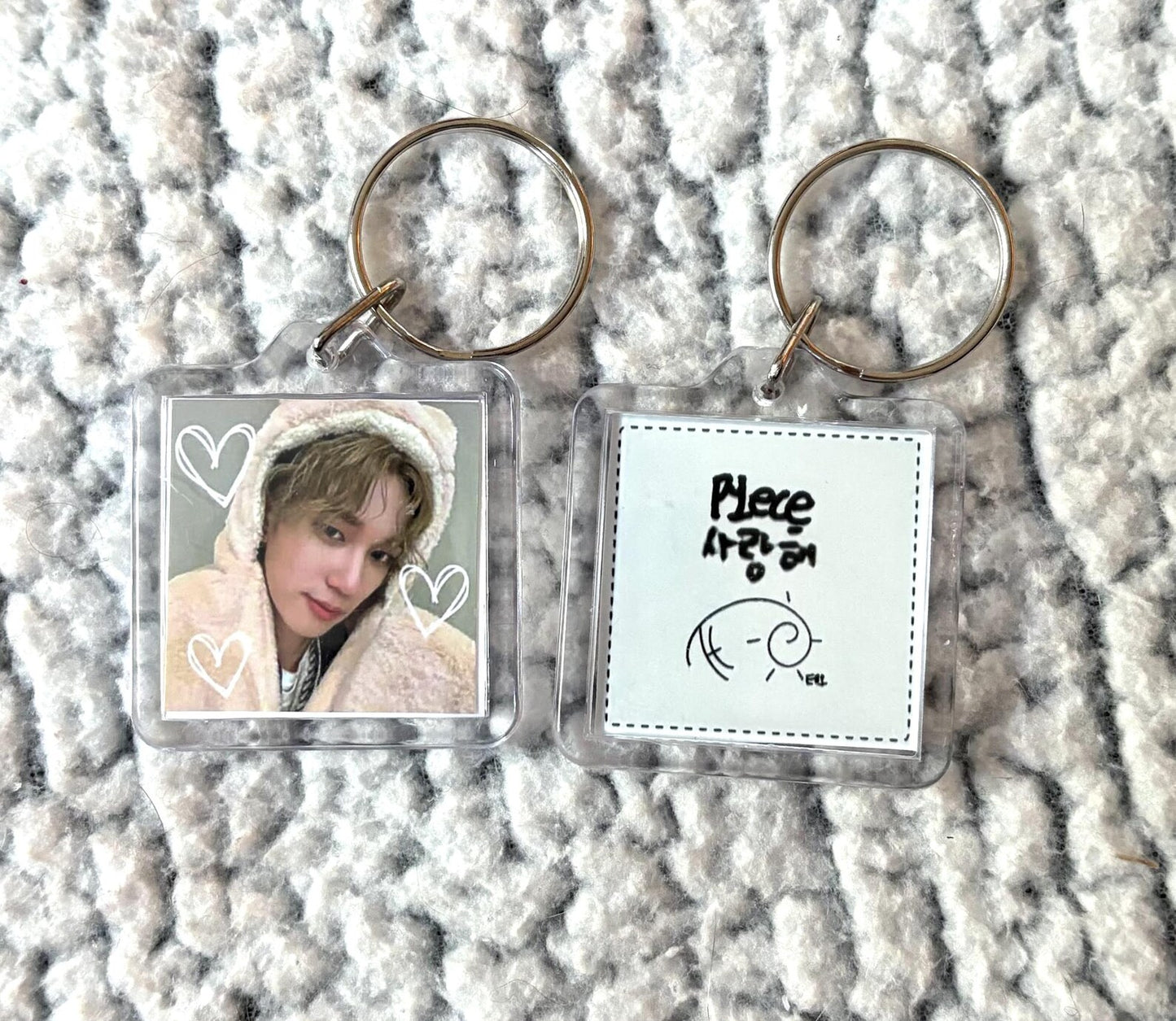 P1Harmony Member Photo and Handwriting Square Keychain