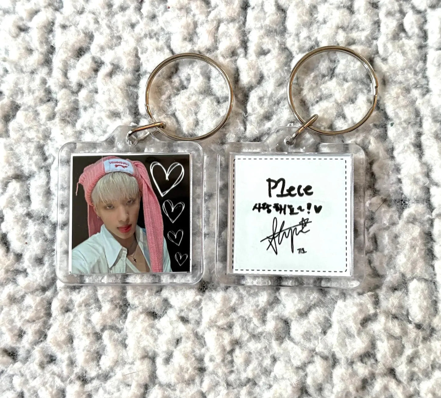 P1Harmony Member Photo and Handwriting Square Keychain